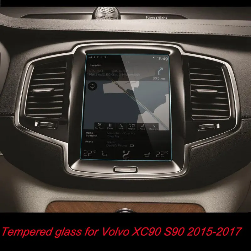 8.7 Inch 180*135mm For Volvo V90 XC90 S90 XC60 Car GPS Navigation Screen Protector Center Touch Tempered Glass Film Anti Scratch