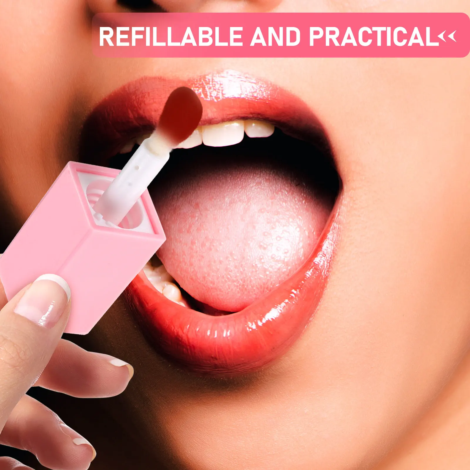 12Pcs 빈 립글로스 튜브 여성용 플라스틱 리필 용기 소녀용 5ml 휴대용 경량 빈 립글로스 튜브