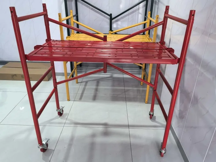 نظام سقالات قابل للطي عالي الجودة مع إطار معدني فولاذي للبناء والمستودعات لمشاريع البناء