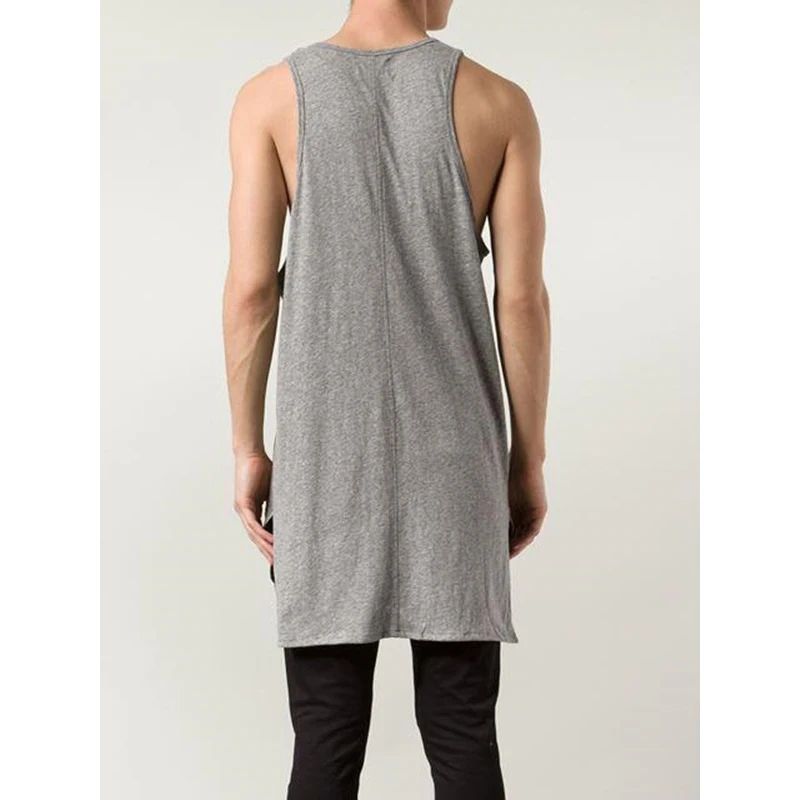 MRMT 2024 Brand New Men'S Vest Trend Versatile Mercerized Cotton Vest For Male Extended Solid Color Tank Top Bottomed Sweat Vest