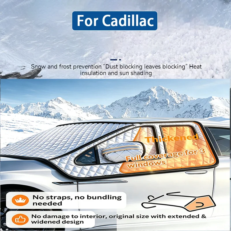 For Cadillac ATS CT6 CTS DTS XT5 Escalade ESV SRX STS XTS Car Front Windshield Sunshade Prevention Snow Shield Waterproof Cover