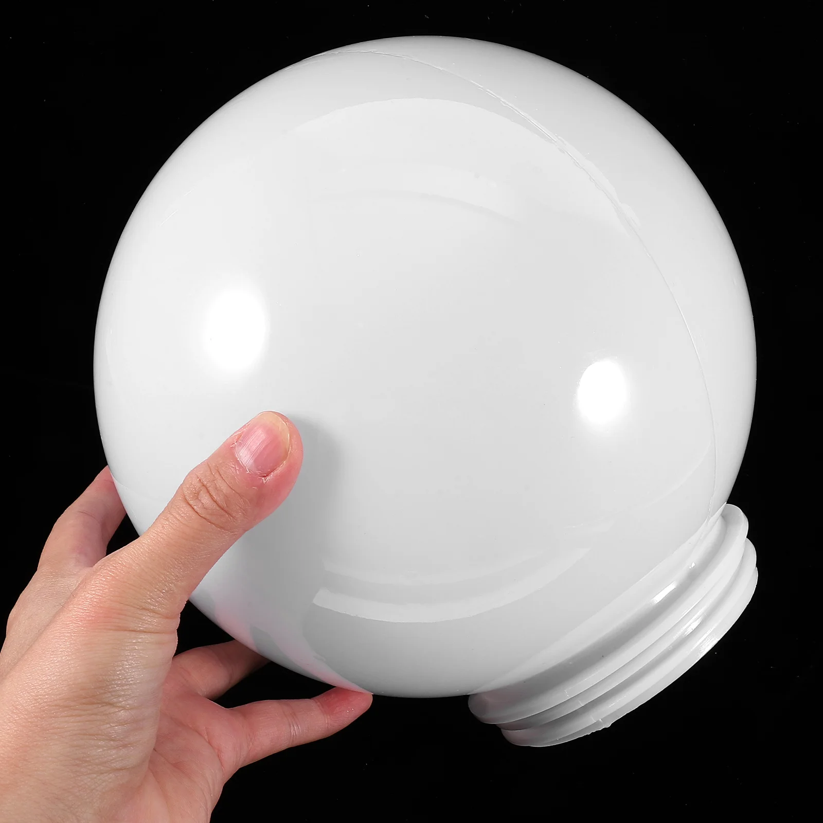 

Spherical Lampshade 200mm Diameter 9.5cm Thread Acrylic Milk White Ball Shape Outdoor Wall Post Porch Light Cover Globe Shade