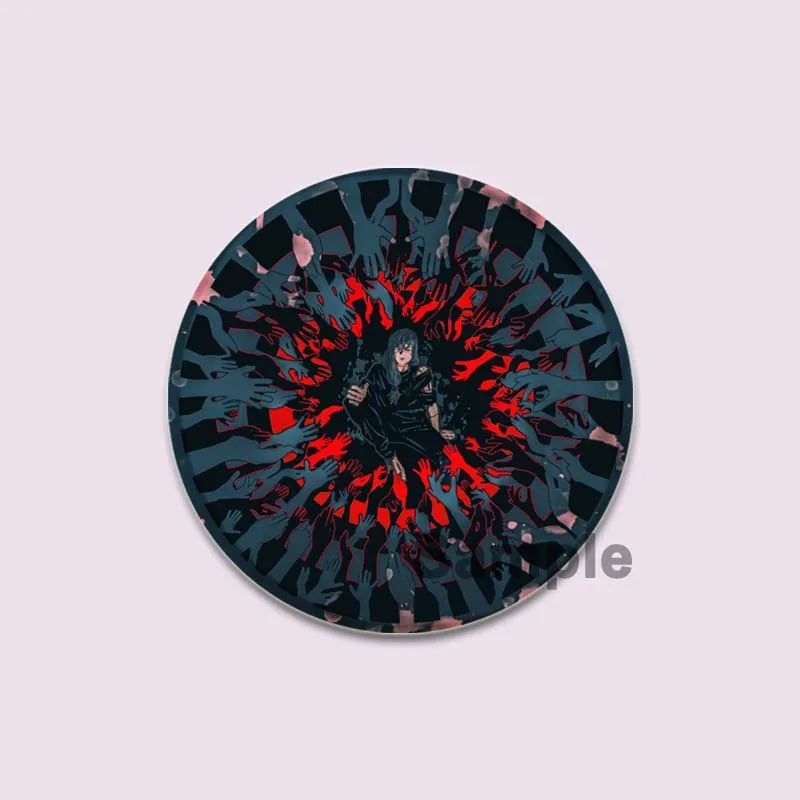 Mahito Tinplate Pin Round Cartoon Snap-in Brooches for Backpack Cothes Accessories Anime Collection Badge Hat Decoration