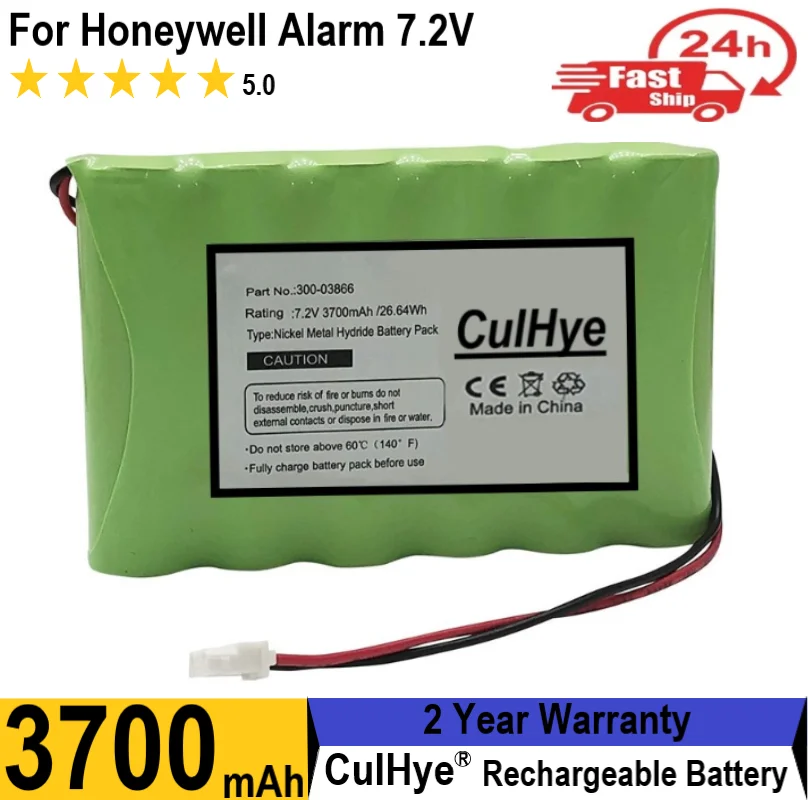 7.2V 3700mAh Battery for 300-03866 Honeywell Alarm Lynx 5100,5200,5210 Lynx Touch 7000,Lyric Controller,LYNXRCHKIT-SHA LCP500-4B