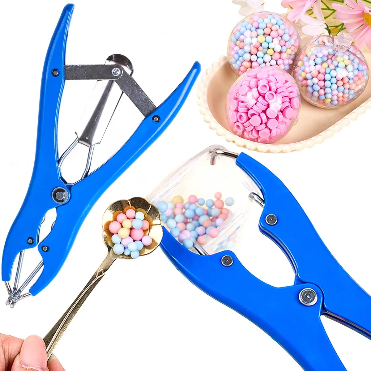 Pince à remplir les boules squishy en acier inoxydable, outil de remplissage de confettis et de billes de mousse, accessoire de bricolage pour ballons de mariage