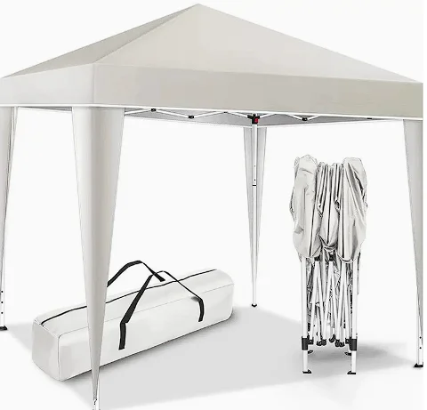 Summer Square Four-Corner Manual Folding Tent 12kg Iron Hollow Frame 3x3 Outdoor Sunscreen Rainproof Awning Belt No Layers