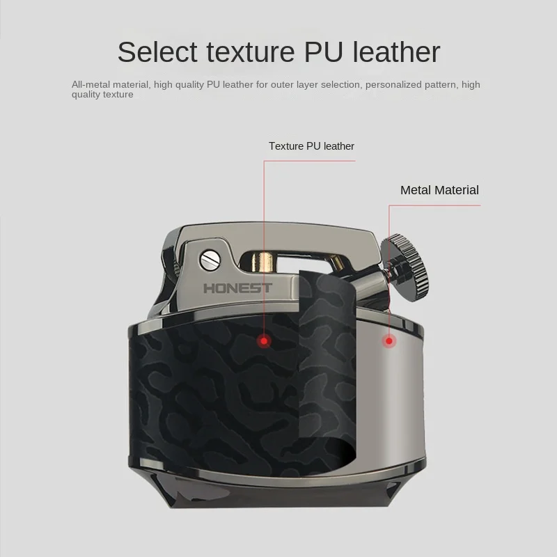 New HONEST Mini High-end Creative Personalized One-click Ejection Ejection Ignition come on Lighter Men's Light Luxury Gift
