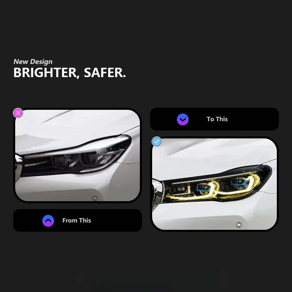 Car Accessories LED Headlight Light For BMW 7 G11 G12 2016-2019 Projector Front Headlamp DRL Brake Turn Signal Lamp Plug & Play
