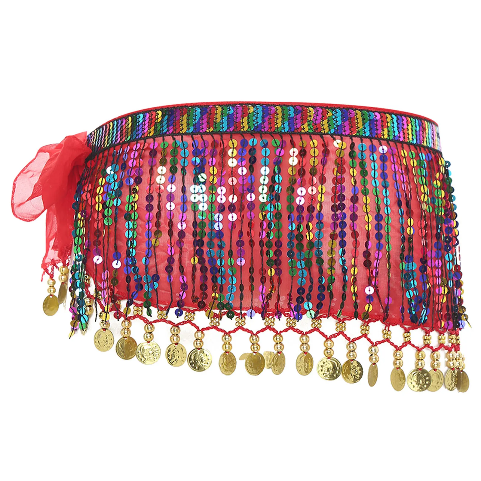 النساء الرقص الشرقي وشاح الورك حزام للف الوسط راقصة تنورة الإناث الهندي البطن تظهر الرقص أزياء مسرحية الترتر شرابات حزام