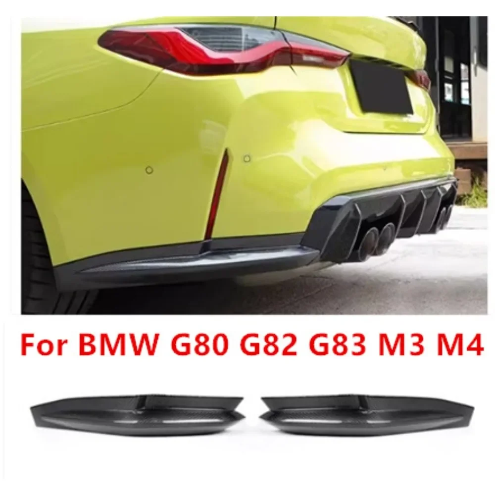 

For BMW M3 G80 M4 G82 Genuine Dry Carbon Fiber OEM Style Rear Canard Splitter Rear Bumper Wrap Angle Body Kits Car Accessories