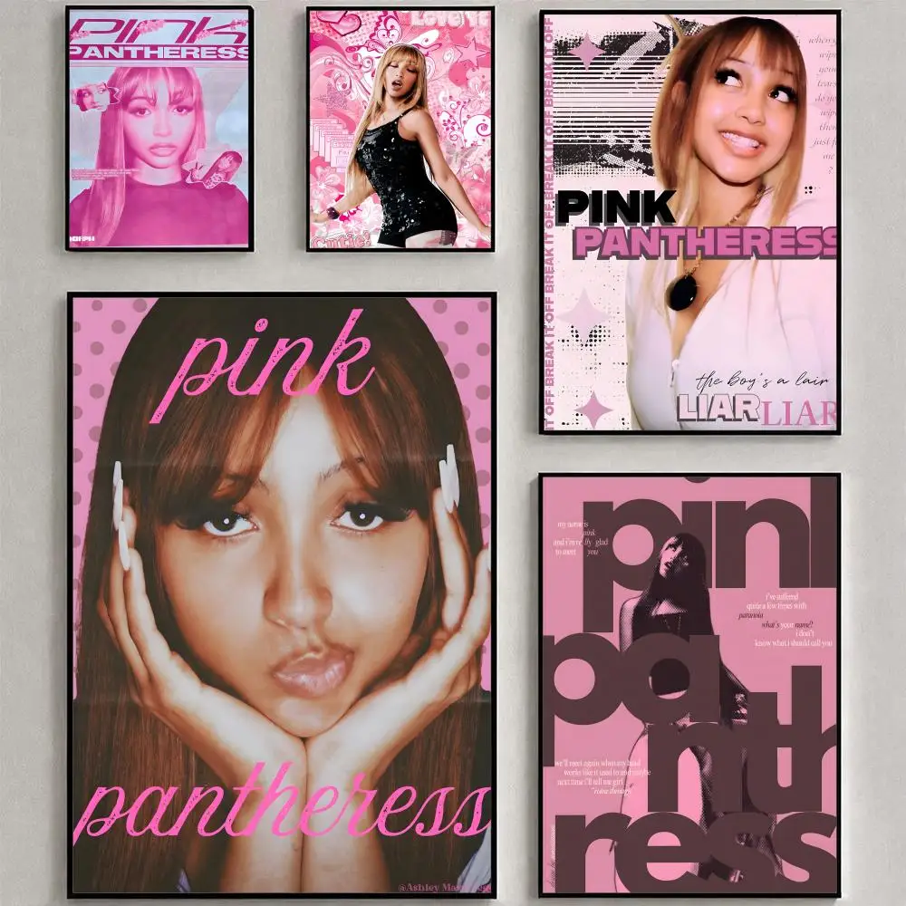 Singer P-PinkPantheress Poster HD-Kunst, wasserfest, selbstklebende Wanddekoration, Heimdekoration (Wohnzimmer, Schlafzimmer, Bar), ästhetisch
