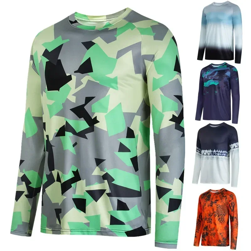 

Fishing Shirts Men Long Sleeve Crewneck Sweatshirt Outdoor Uv Protection Breathable Fishing Clothing Camisa Pesca