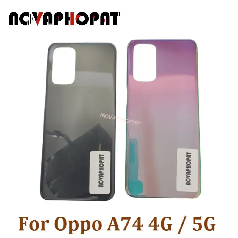 Novaphopat per Oppo A74 4G / 5G coperchio batteria posteriore porta posteriore custodia Cover posteriore