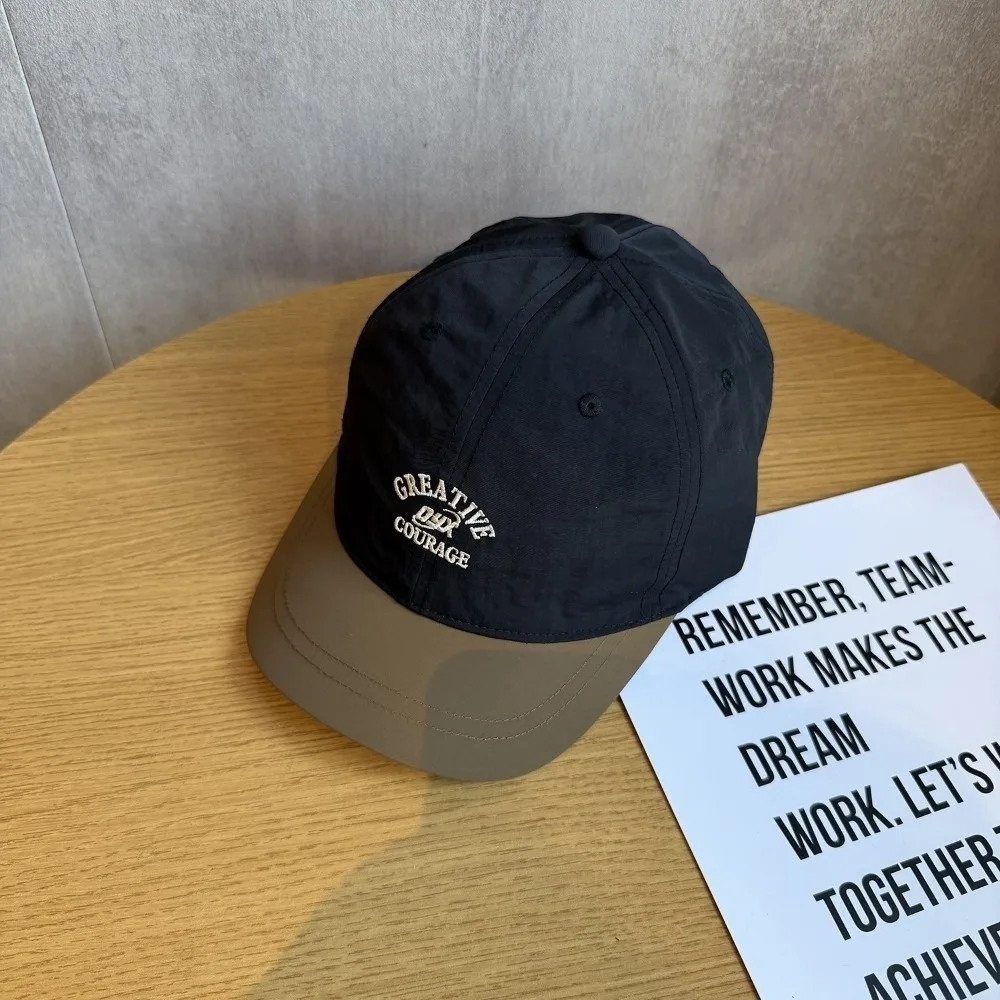 Colorful Unisex Baseball Cap Soft-Top Letter Embroidered Visor Hat Quick Dry Short Brim Soft-Top Cap All Seasons