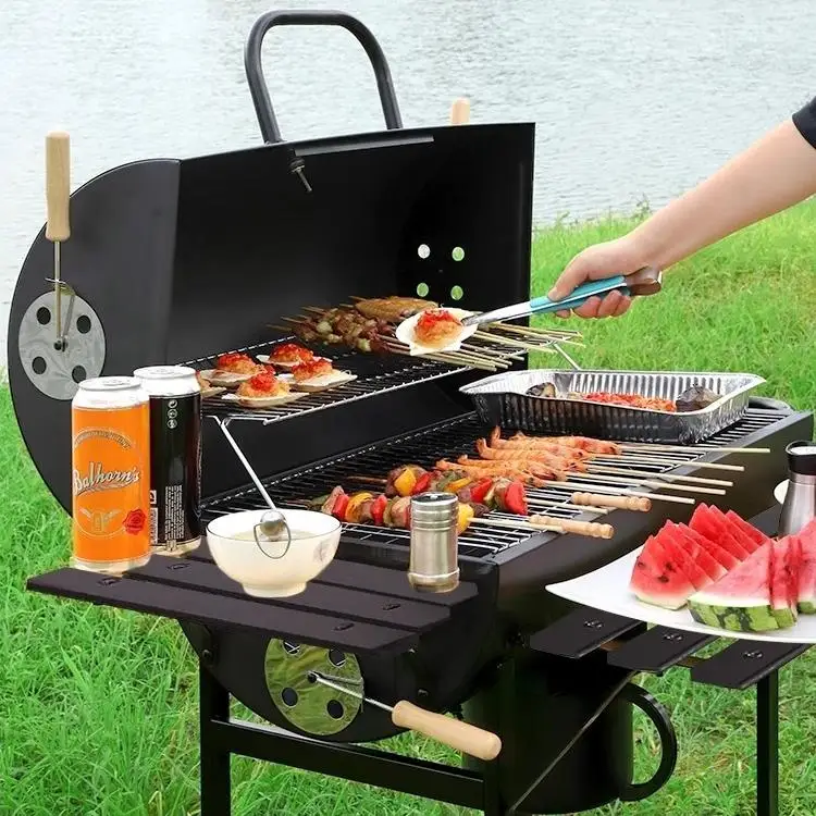 Charcoal BBQ Grill Household Multifunction Outdoor Large BBQ Oven For Gathering Party Using Tool Home Barbecue Tools