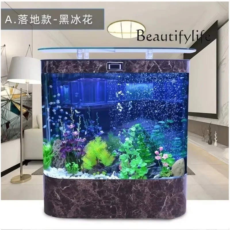 

N45 Water Ecological Landscaping Large Bottom Filter Goldfish Turtle Jar Fish Tank Aquarium Small Glass Change