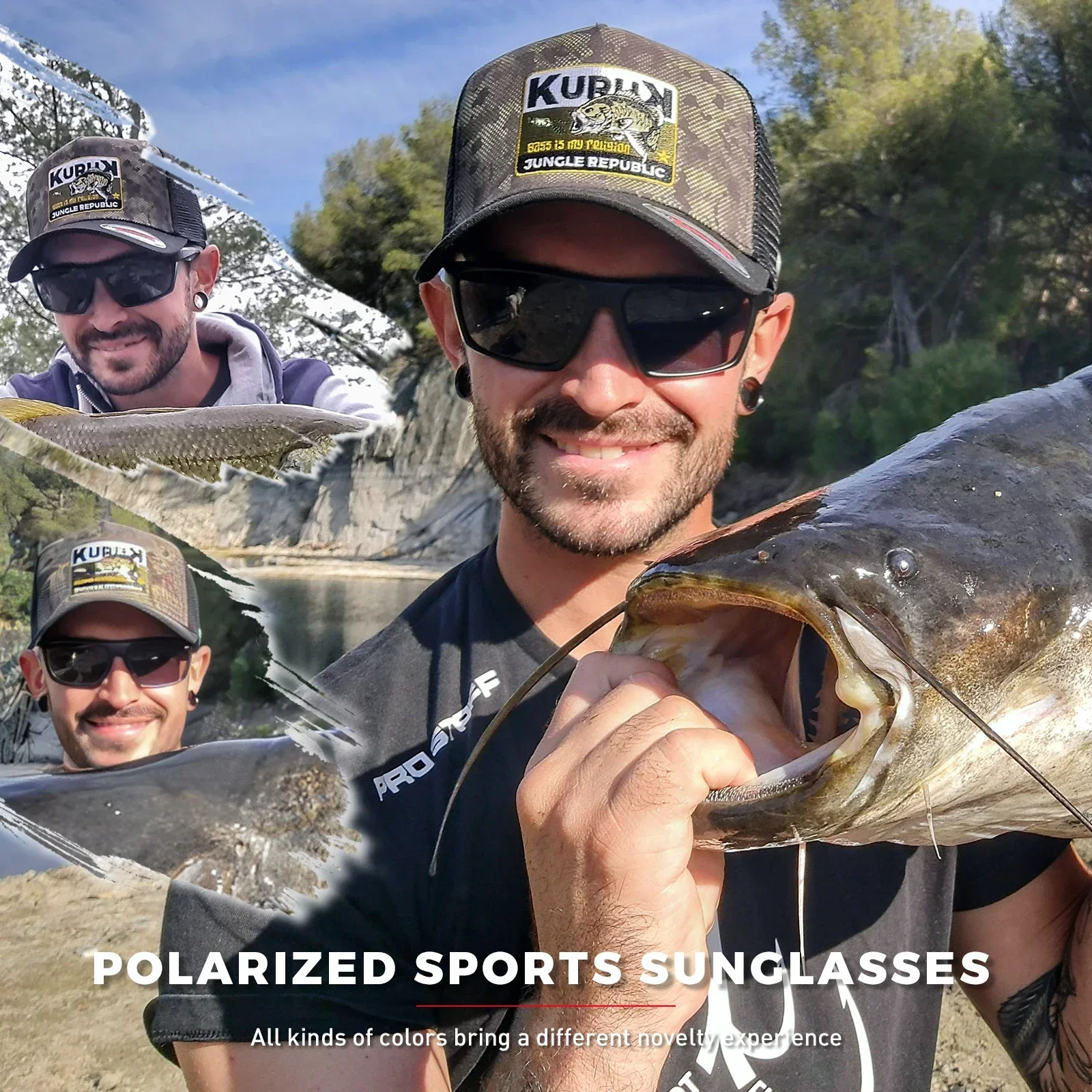 คาปโว่แว่นตากันแดดกีฬากลางแจ้งแว่นตากันแดดโพลาไรซ์แว่นตาขี่จักรยาน UV400 ผู้ชายแว่นตาแฟชั่นผู้หญิงขับรถแว่นตาปีนเขา