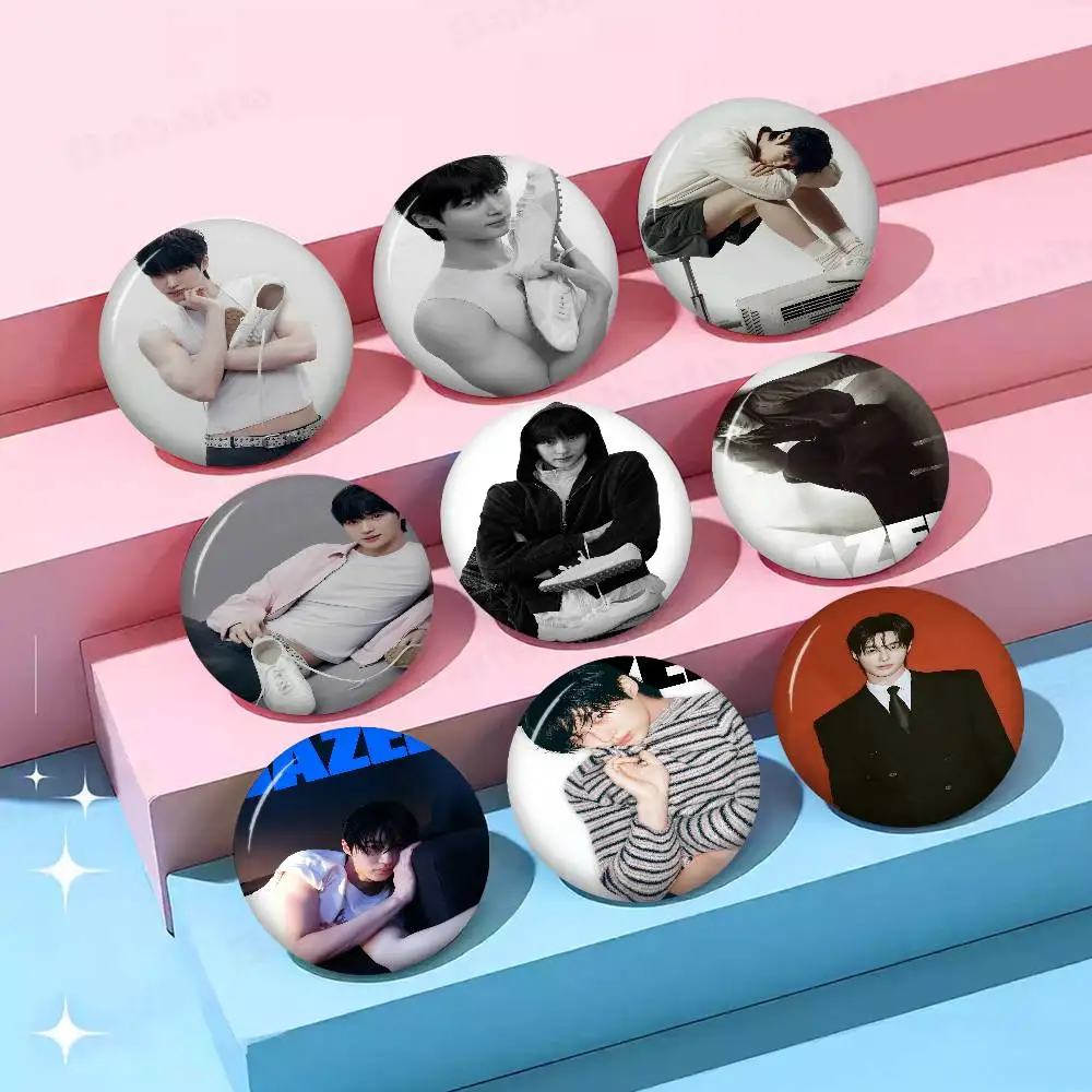Actor B-Byeon W-Woo-seok Anime Brooches Cute Cartoon  Badge Jacket Jeans Lapel Pin Gift Accessorie