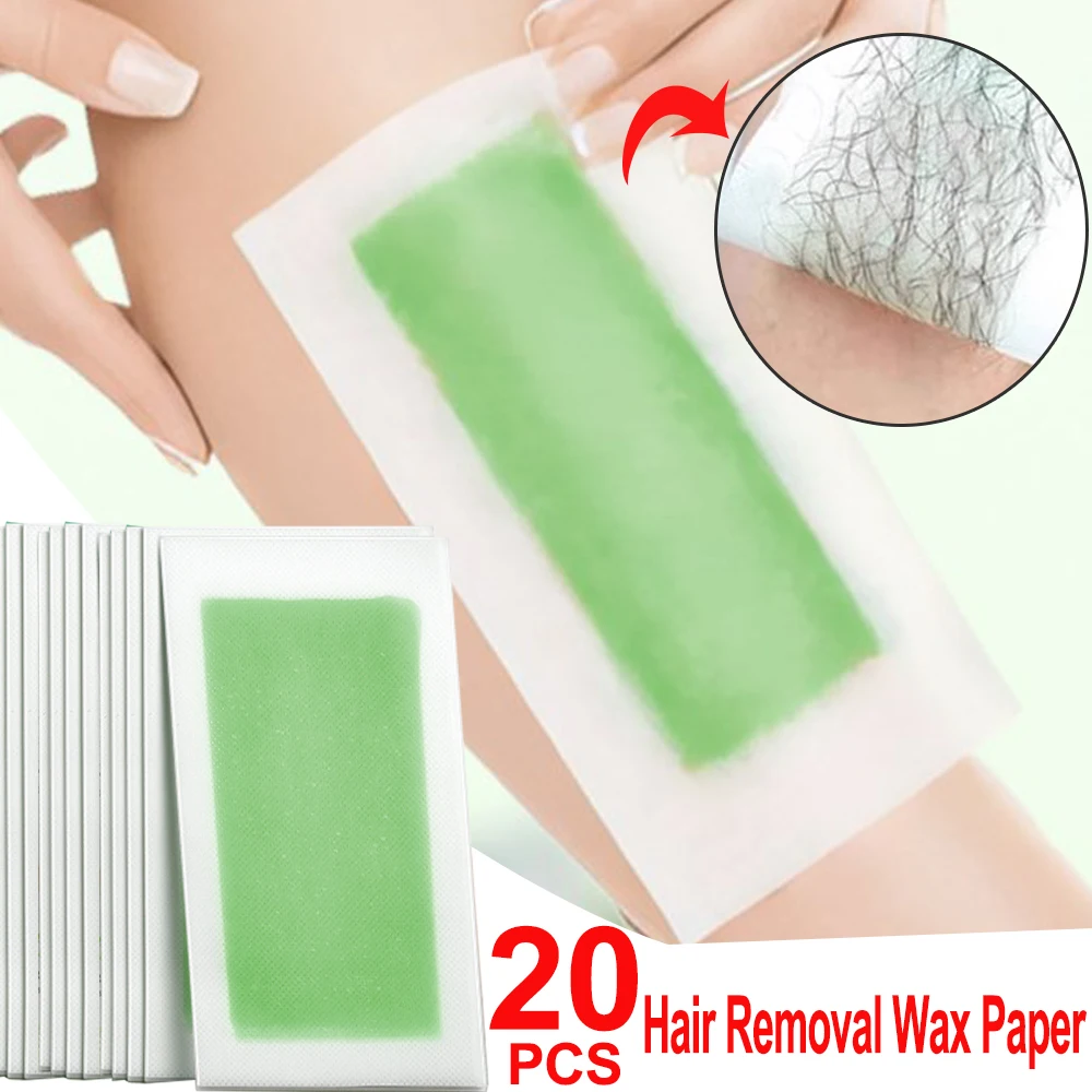 A cera profissional da Epilation despica o papel, cara, pé, braço, rápido, indolor, encerando o jogo, remoção do cabelo, 20 PCes