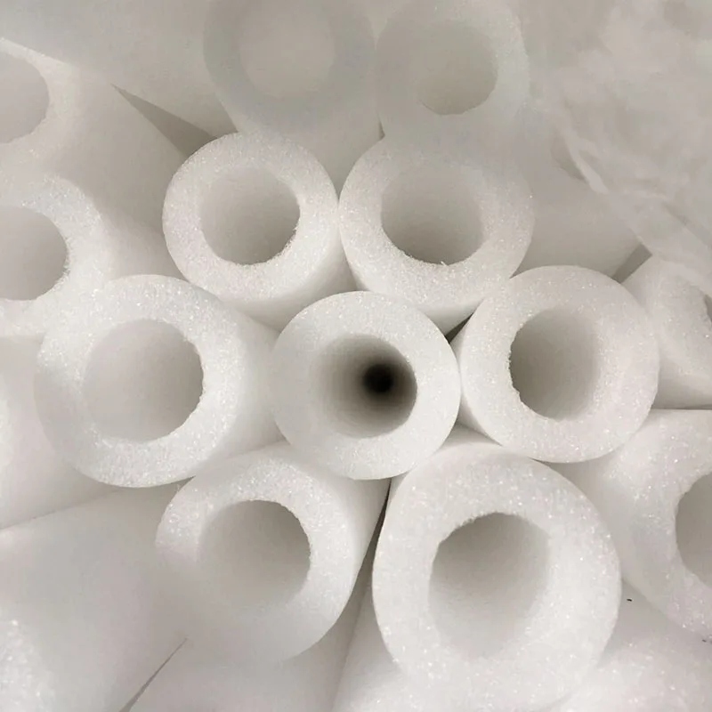 Epe Foam Tube White Pearl Cotton Sponge Protective Pipe Outdoor Camping High Density Sponge Rubber Tube