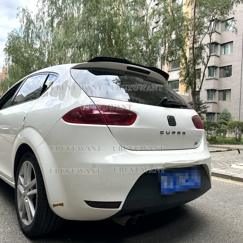 For VW Seat Ibiza MK5 6F Hatchback CUPRA LEON 2003-2023 Rear Roof Carbon Look ABS Car Spoiler Tail Wings