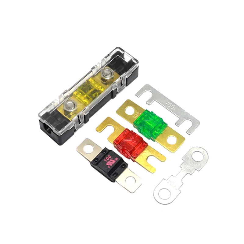 【1Set】Fuse Box 1-Way Midi Fuse Holder Safety Plate Base Car Carrier Fuse Box Bolt Type 15A 20A 30A 50A 80A 100A 150A