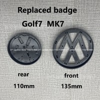 2pcs Replacement Badge For Golf 7 MK7 2014 2015 2017 2016 Car Front Bonnet Grill Rear Trunk Emblem Logo Replacement Badge