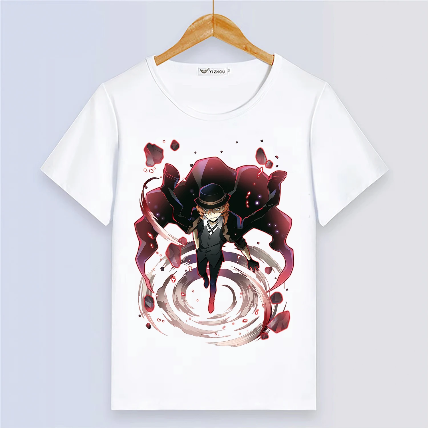 Anime Stray Dogs Women Short Sleeve T Shirt Digital Printing White Summer Cartoon Tops Couple Cosplay Breathable Tees Shirts