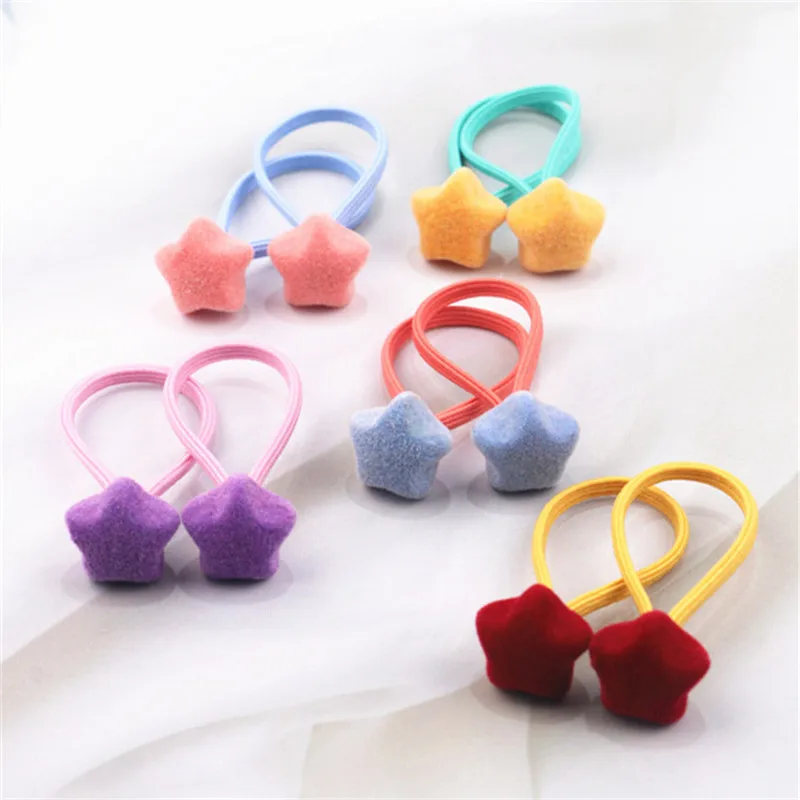 10pcs/lot Sweet Baby Hair Accessories Candy Color Kids Elastic Hair Rope Ponytail Band Ties Girls Hair Accessories Baby Girl