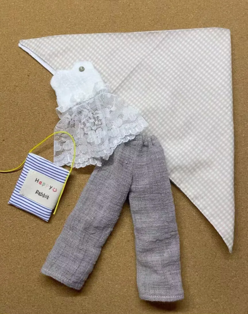 

2026 4pcs Rural style Blythe Top/Pants Top, pants, headscarf, bag 1/6 30cm(Fit for azone,Pullip,Ob22/24/26, Licca)
