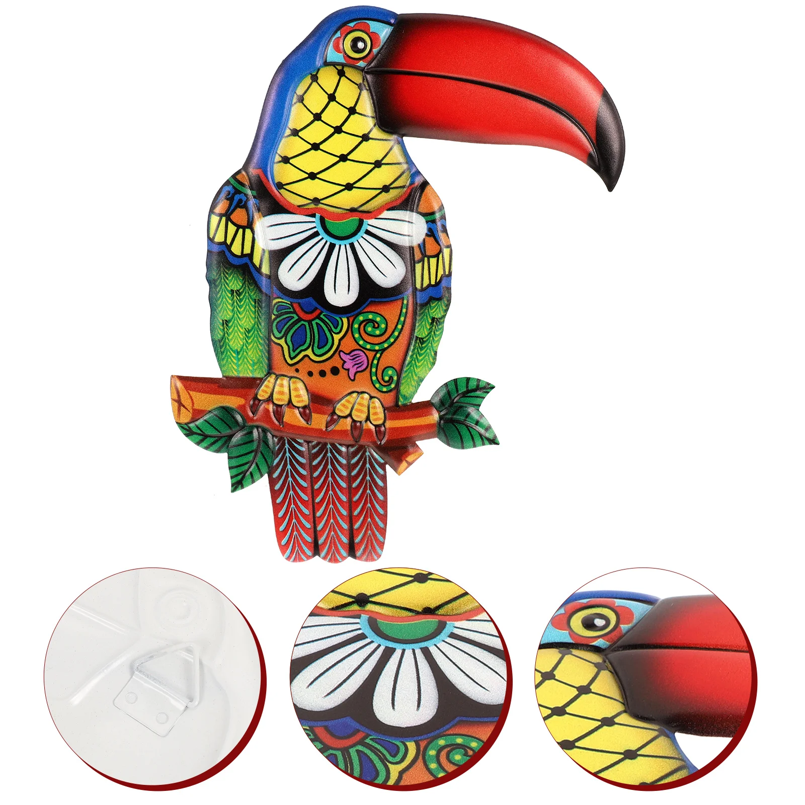 Tropical Bird Wall Toucan Hanging Home Decor Outdoor Wrought Iron Light House Decorations for