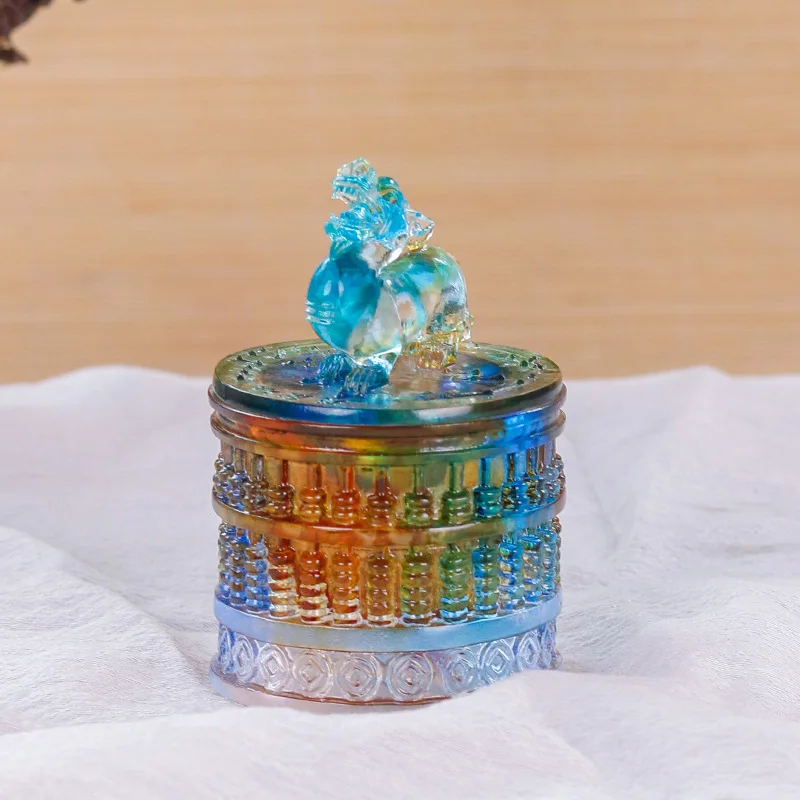 Buddhist Art Ancient Method Glazed Abacus Bead Counting Ornament for Home Use Wealth-Enhancing Position Layout Blessing Offering