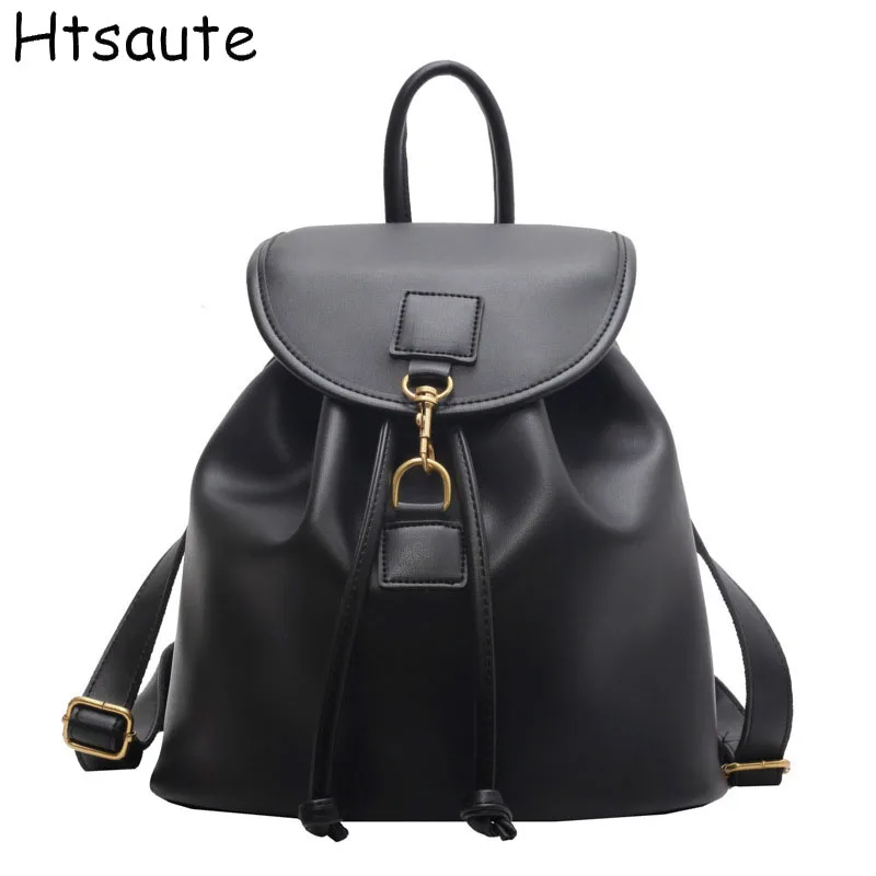 

Simple Design Backpack Pu Waterproof Travel Bag Zipper Solid Backpacks Classical Bags Women Backpack School Bag For Teenage Girl