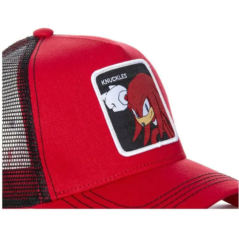 Sonic The Hedgehog Kinder-Baseballkappen, Sommer-Cartoon, atmungsaktives Mesh, Trucker-Sonnenhut für Jungen und Mädchen, verstellbarer Hip-Hop-Hut