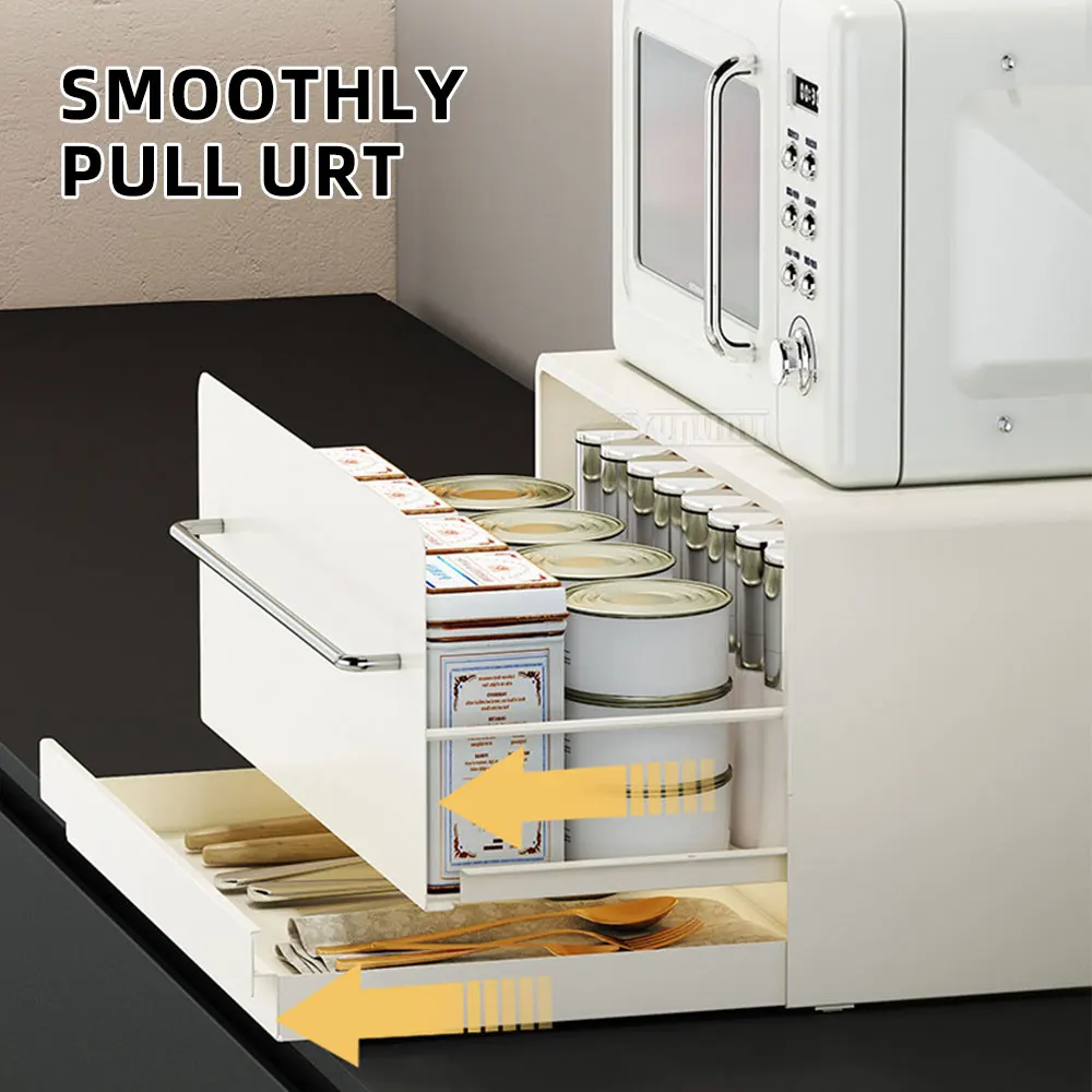 Shelf with Drawer Storage Organizer,Kitchen Microwave Oven Stand Coffee Machine for Countertop Home Use