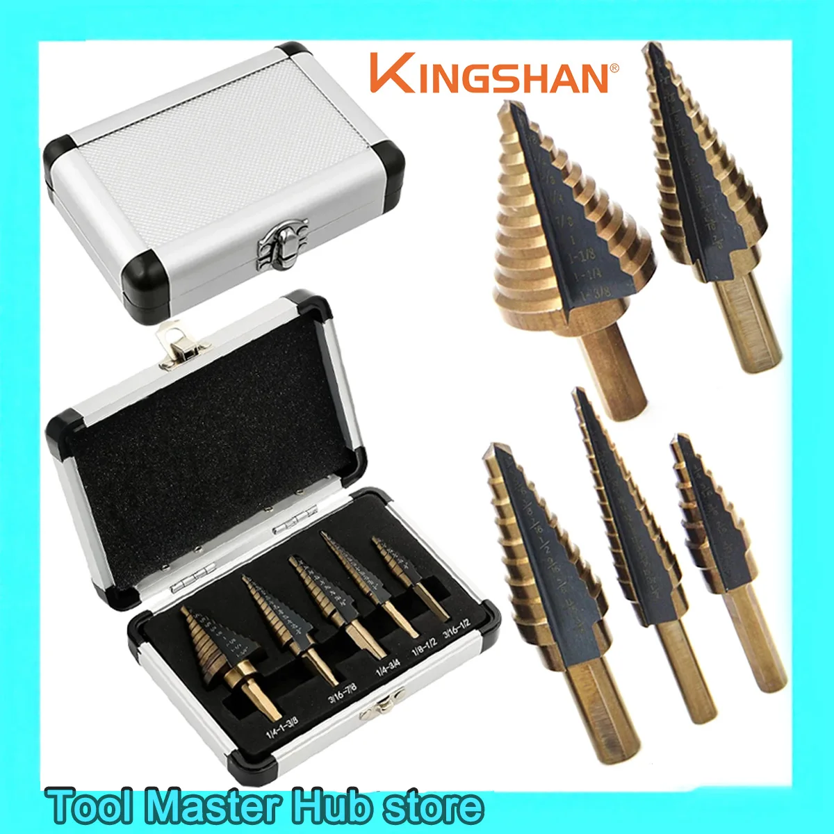 kingshan-stepped-drill-bit-set-metal-drilling-bits-with-aluminum-case-novelty-driller-hole-tools-parts-power-tool-accessories