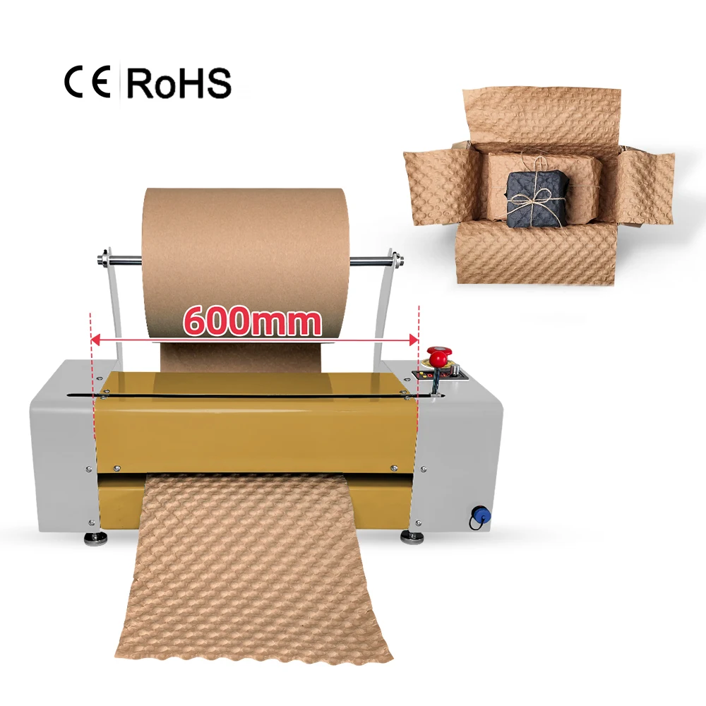 Pad Pack Machine for Green Logistics Aircosan 600mm Built-In Cutter Low-Cost Packaging Paper Cushioning