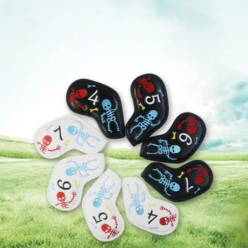 Golf Club Protective Cover Protective Golf Cover Set Skeleton Pattern Golf Head Accessory For Fairway Driver Hybrids Woods