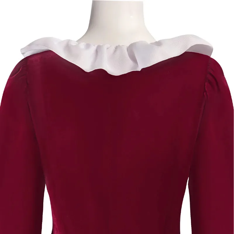 

asdh8@Baby5 Killer Cosplay Piece Anime Pirate Costume Women Disguise Wine Red Maid Dress Full Set Female Fantasia Dress Up Hallo