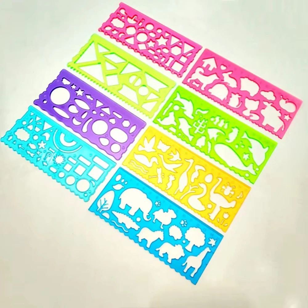 Geometria Spirografo Disegno Stencil Set Modello di pittura Righello Arte artigianale Creativo Bambini Giocattolo educativo per bambini Ragazze Ragazzi Regalo