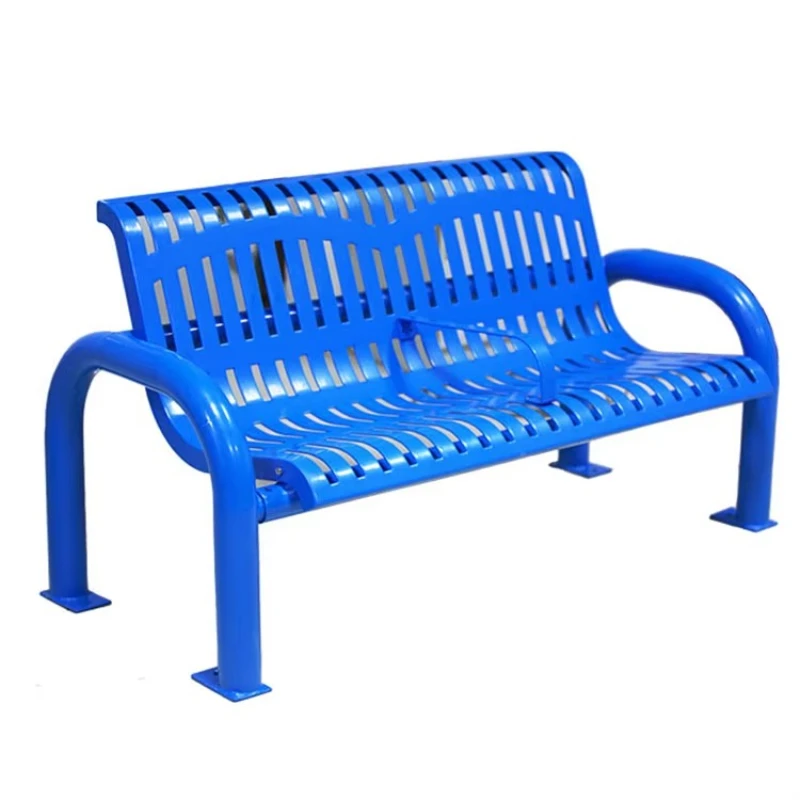 

Outdoor Furniture Modern Galvanized Steel Bench Seat Public Garden Iron Long Patio Bench Seat Outside Park Metal Bench Seat