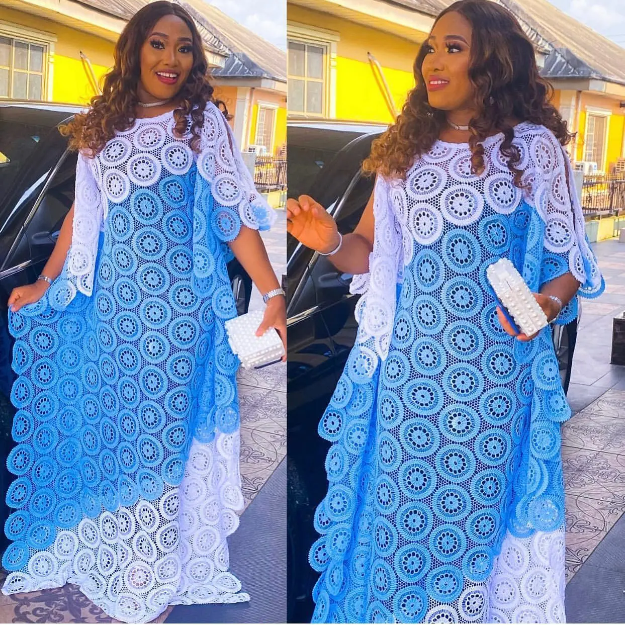 

Lace Embroidery African Dresses For Women 2025 Plus Size 2 Piece Sets Dress Dashiki Africa Clothing Abaya Robe Africaine Femme