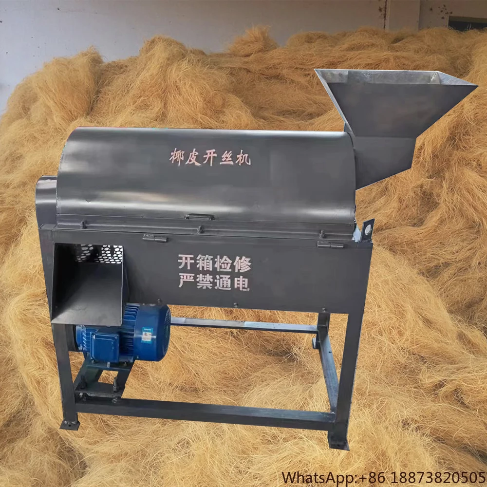 High capacity coconut husk decorticating machine /coconut fiber making machine/ coconut coir fiber extracting machine