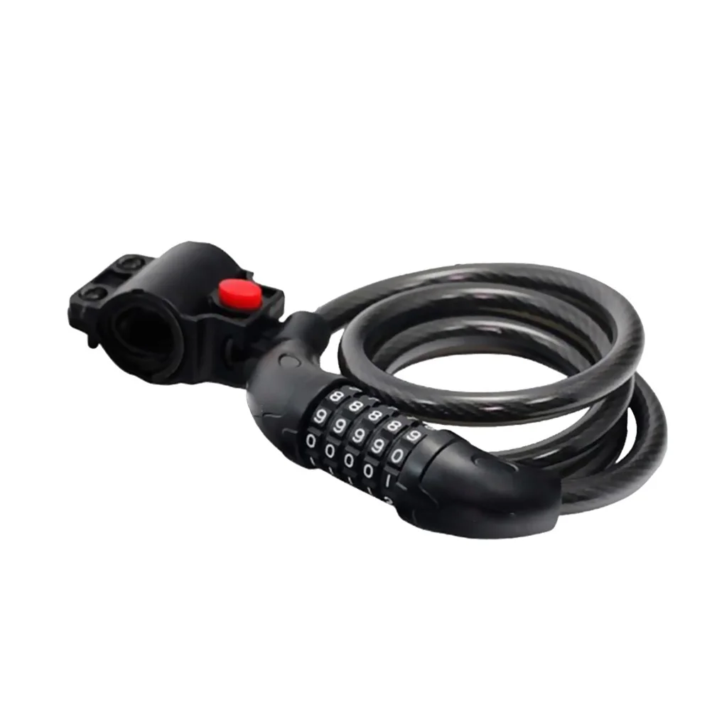 

120Cm 5-Digit Bicycle Combination Heavy Duty Cable Bike For Motorcycle Scooter Bike Combination Lock Cable Lock