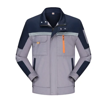 Heren Fabriek Werkshirt Uniform Lange Mouw Turn-Down Kraag Werkkleding Motor Monteur Reparatie Workshop Twee-Pocket T-Shirts Tops