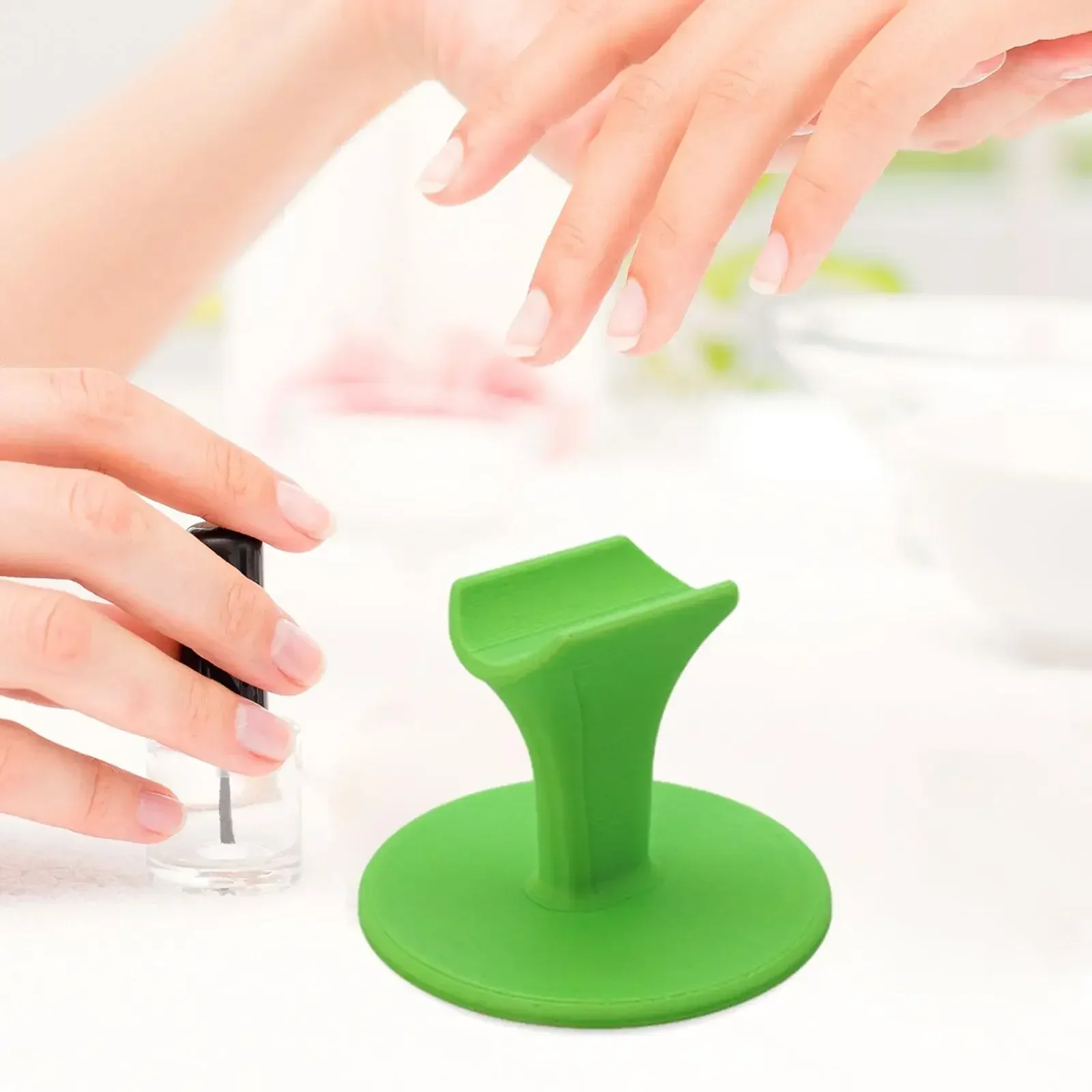 Soporte de dedo para manicura, herramienta de fijación de dedo de plástico portátil, localizador de uñas, suministros profesionales para decoración de uñas, accesorios, 1 ud.