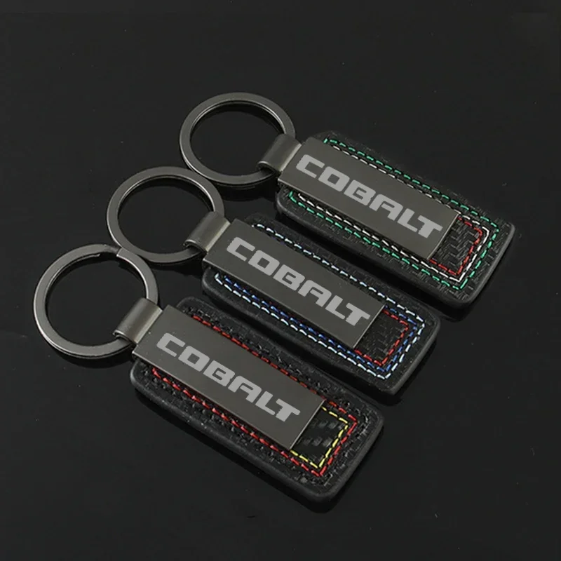 Car Alloy KeyRing Keychain Holder Gift Styling for Cobalt Emblem 2021 2023 Key Chain Ring Pendant Key Buckle Vehicle Accessories