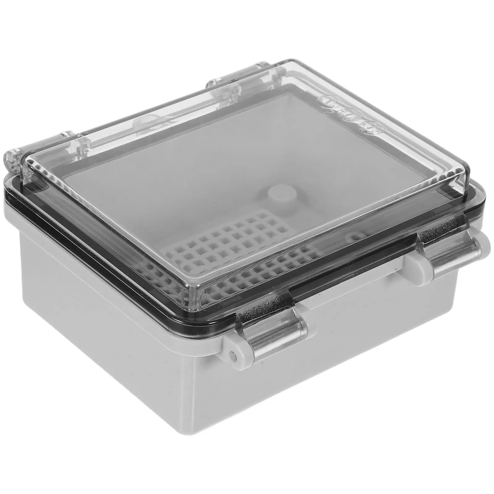 Outdoor Waterproof Junction Box Plastic Electrical Enclosure 12x9.7cm Weatherproof Flip Cover Cable Management for Garden