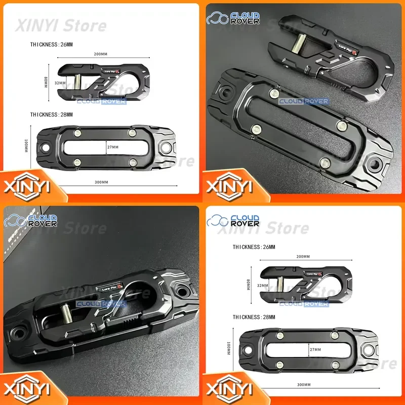 Aluminum Alloy Entry Guide Winch Rope Guide for Off Road Trailer Winch Accessories Pintle Hook Trailer Hitch Off Road Winch