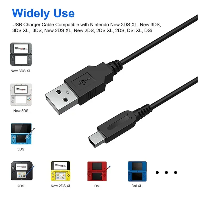 

1.2m Nintendo USB Charger Cable Charging Cable DSi NDSI 3DS 2DS XL/LL 3DS XL/3DS XL 2ds Xl Nintendo Charger Gaming Data Cable